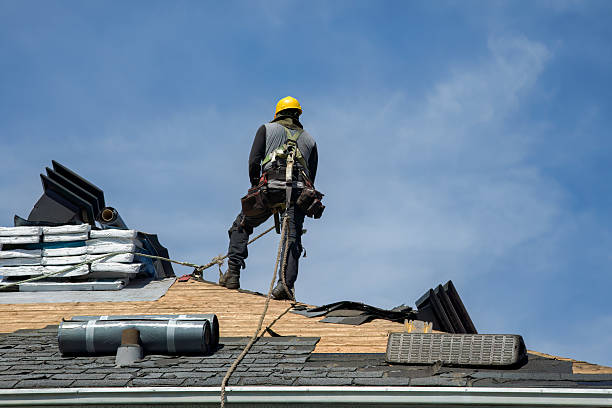 Professional Gutter Installation technician working in Saratoga Springs, NY
